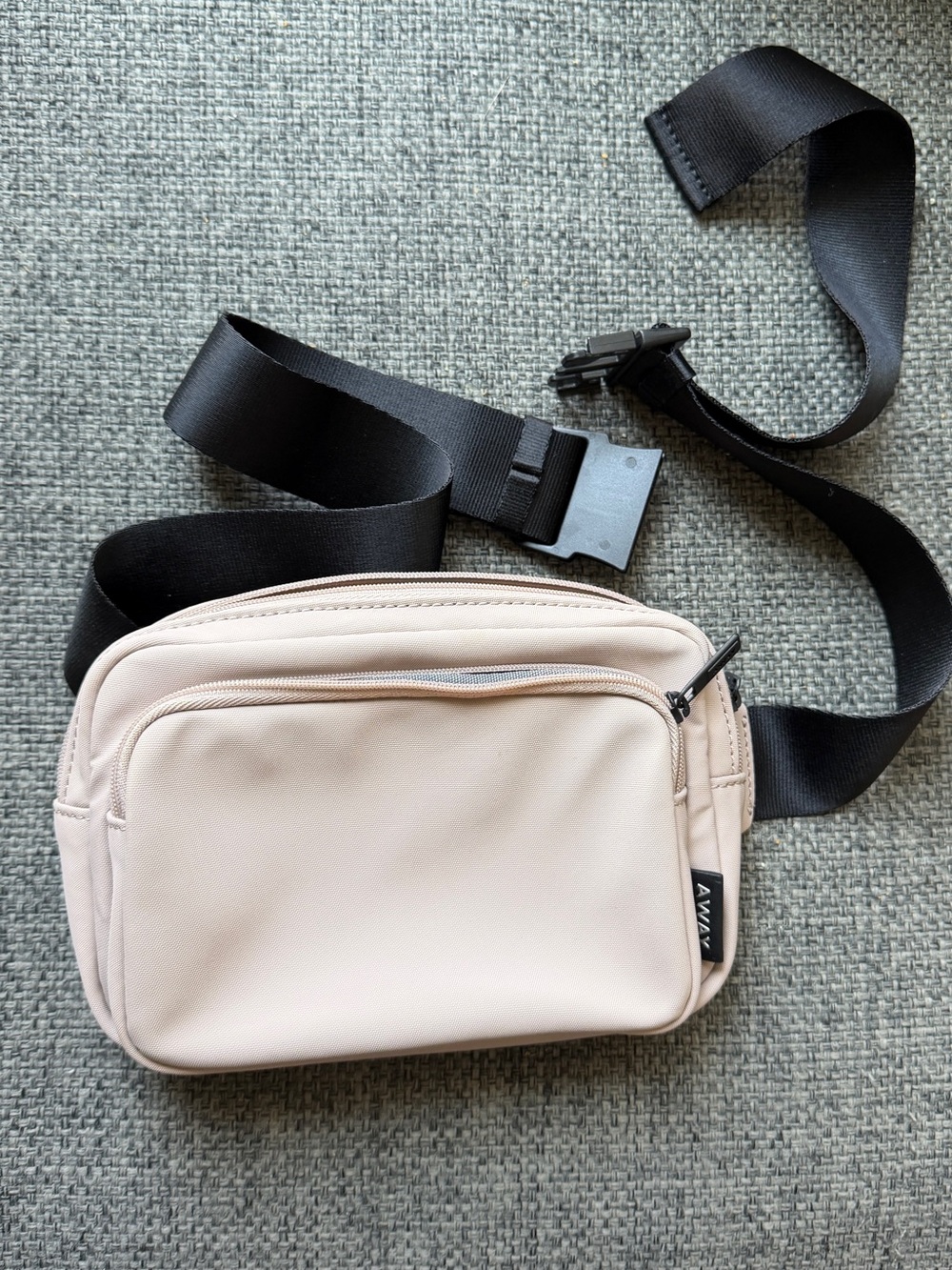 New! Never used AWAY Beige Crossbody Sling Bag: Fanny Pack Bum Bag